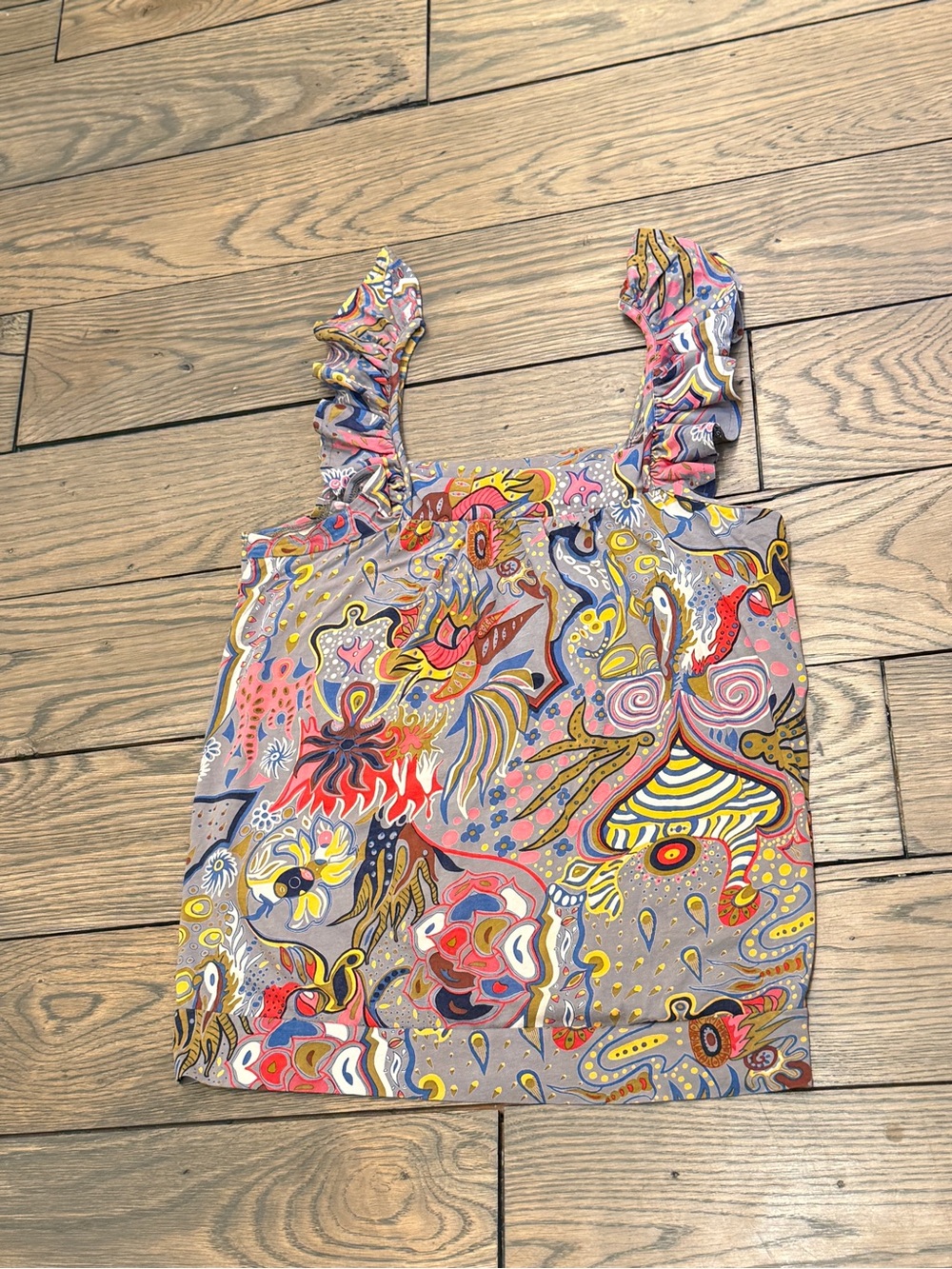 French Connection Multicolor Ruffle-strap Tank Top - Picture 2 of 3